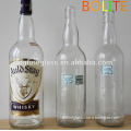 750ml&1000mL clear/amber wine glass bottles glass whisky packaging with screw aluminum cap